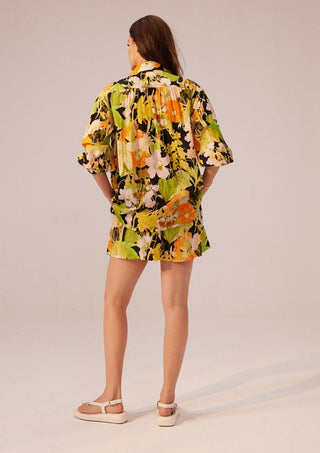 Reena Sharma-Camellia Floral Shirt And Shorts-INDIASPOPUP.COM