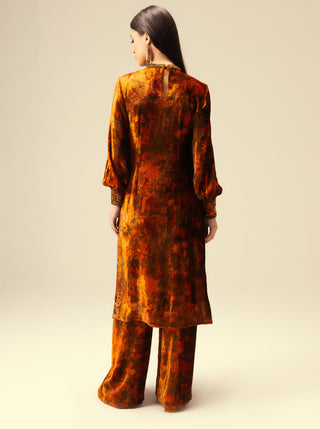 Nargis rust tunic and pants
