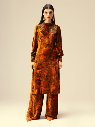 Nargis rust tunic and pants
