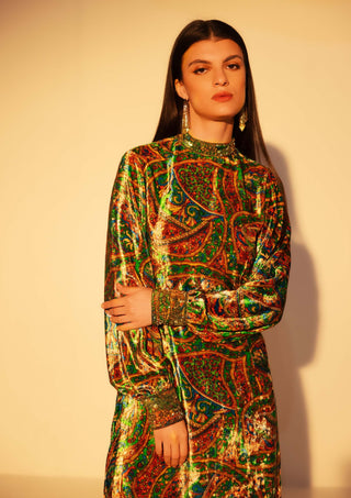 Nikita green embellished tunic and pants