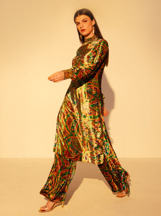 Nikita green embellished tunic and pants