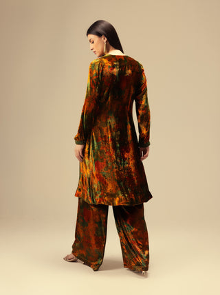 Nargis front open tunic and pants