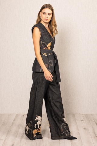 Vega belted waist coat