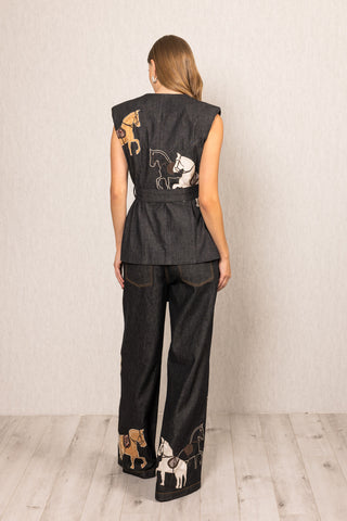 Vega belted waist coat