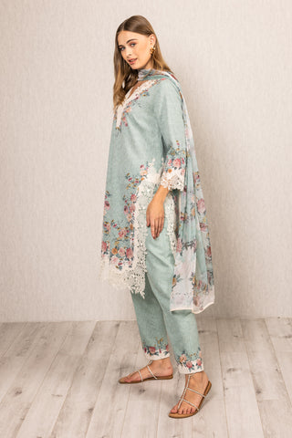 Roselyn lace cameo green tunic set