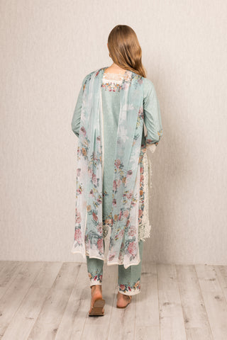 Roselyn lace cameo green tunic set