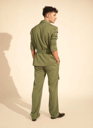 Nikita Mhaisalkar Men-Jade Green Blazer And Pant Set-INDIASPOPUP.COM