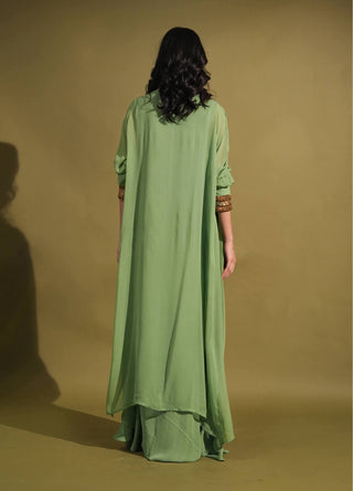 Nikita Mhaisalkar-Jade Embellished Maxi And Jacket-INDIASPOPUP.COM