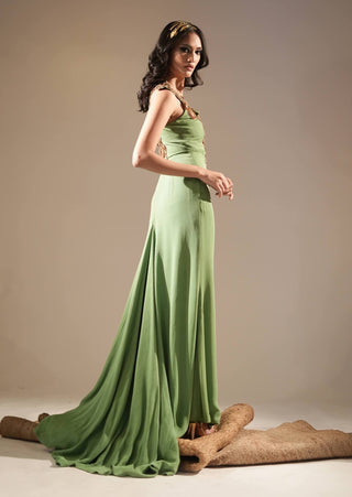 Nikita Mhaisalkar-Jade Gold Embellished Maxi-INDIASPOPUP.COM