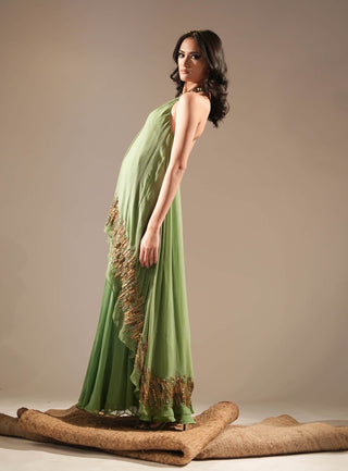 Nikita Mhaisalkar-Jade High Low Top And Sharara Set-INDIASPOPUP.COM