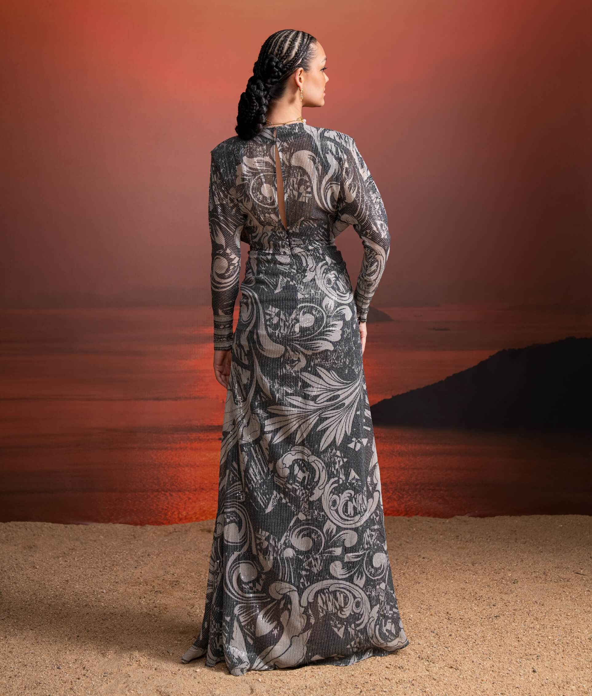 nikita mhaisalkar draped sequin mini dress Nikita Mhaisalkar Draped Sequin Mini Dress