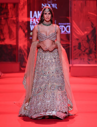 Mrigakshi blush pink lehenga set