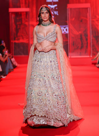 Mrigakshi blush pink lehenga set