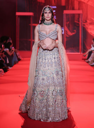 Mrigakshi blush pink lehenga set