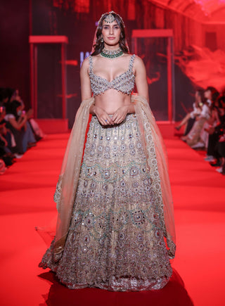 Mrigakshi blush pink lehenga set