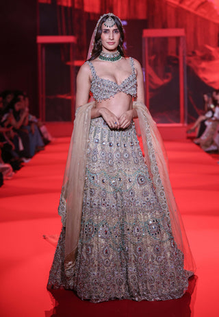 Mrigakshi blush pink lehenga set