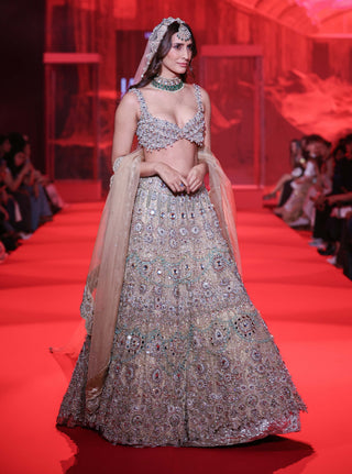 Mrigakshi blush pink lehenga set