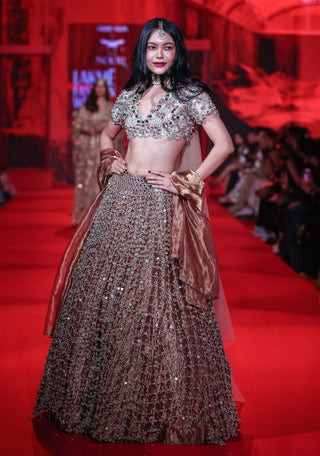 Tarakini rose gold lehenga set