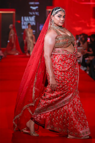 Raktima red sari and blouse