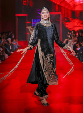 Maharani black kurta set