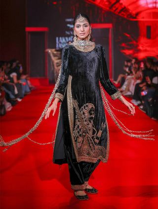 Maharani black kurta set