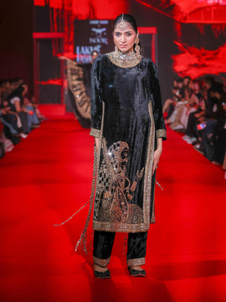 Maharani black kurta set