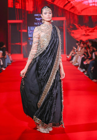 Ratrika black sari and blouse