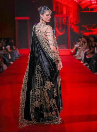 Ratrika black sari and blouse