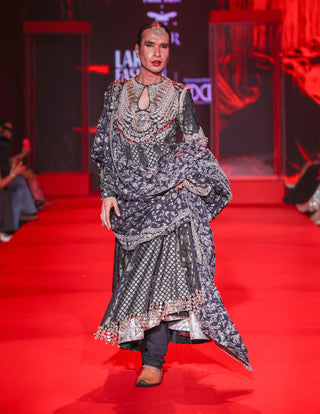 Nishangini black anarkali set