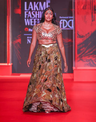 Kanakavalli gold lehenga and blouse