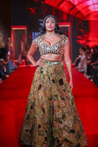 Kanakavalli gold lehenga and blouse