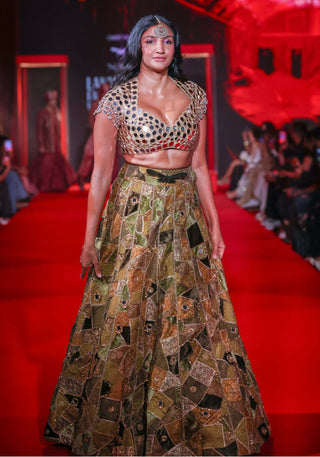 Kanakavalli gold lehenga and blouse