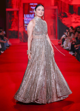 Chandrayana silver lehenga set