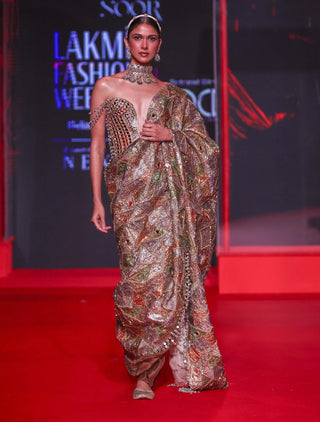 Rangrekha gold sari and blouse