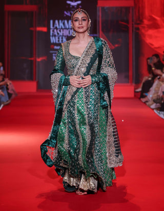 Vaidurya green anarkali set