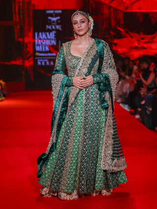Vaidurya green anarkali set