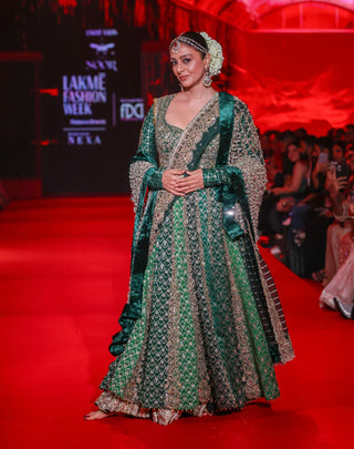 Vaidurya green anarkali set