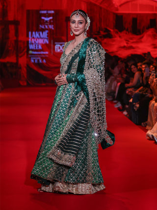 Vaidurya green anarkali set