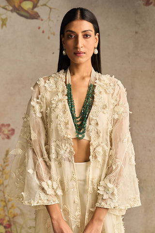 Ridhi Mehra-Rhapsody Ivory Sharara And Jacket Set-INDIASPOPUP.COM