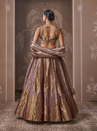 Antique lilac & gold lehenga set