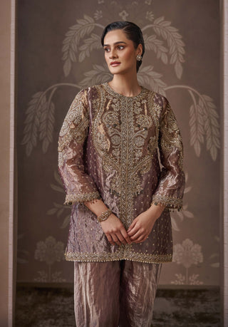 Antique lilac & gold kurta set