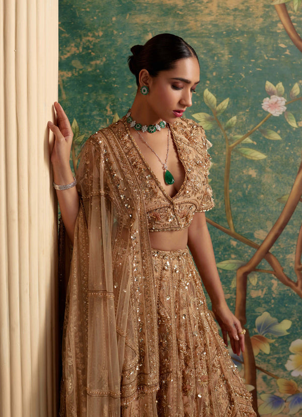 Golden dawn elegance lehenga set