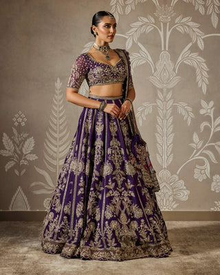 Swarnika purple lehenga set