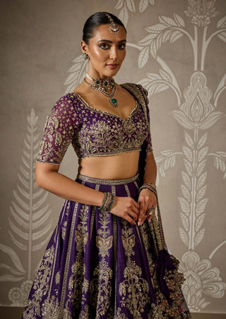 Swarnika purple lehenga set