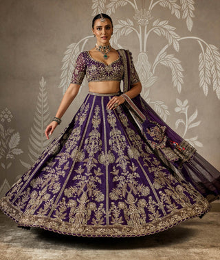 Swarnika purple lehenga set