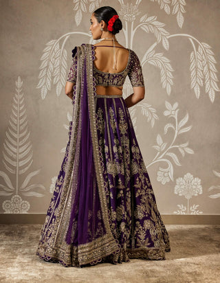 Swarnika purple lehenga set