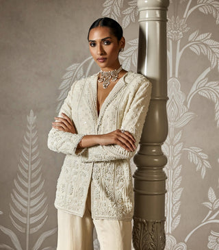 Saira dirty ivory jacket and pants