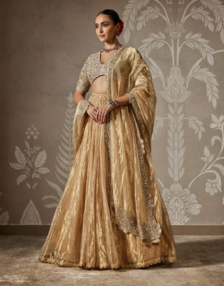 Suhaila deep gold lehenga set