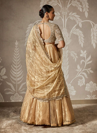 Suhaila deep gold lehenga set