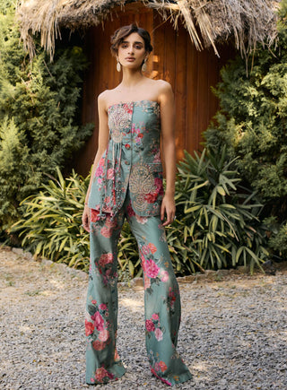 Irene sage green jacket and pants